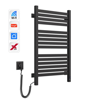 Navin Рушникосушка електрична Авангард Х, 800х480х71мм, Wi-Fi, сталь, чорний муар, ліве підключення