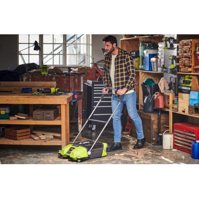 Ryobi Підмітальна акумуляторна машина ONE+ R18SW3-0 18В захоплення 53см контейнер 17л 8.3кг без АКБ та ЗП