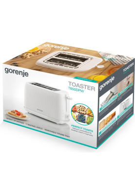 Gorenje Тостер, 850Вт, пластик/метал, білий
