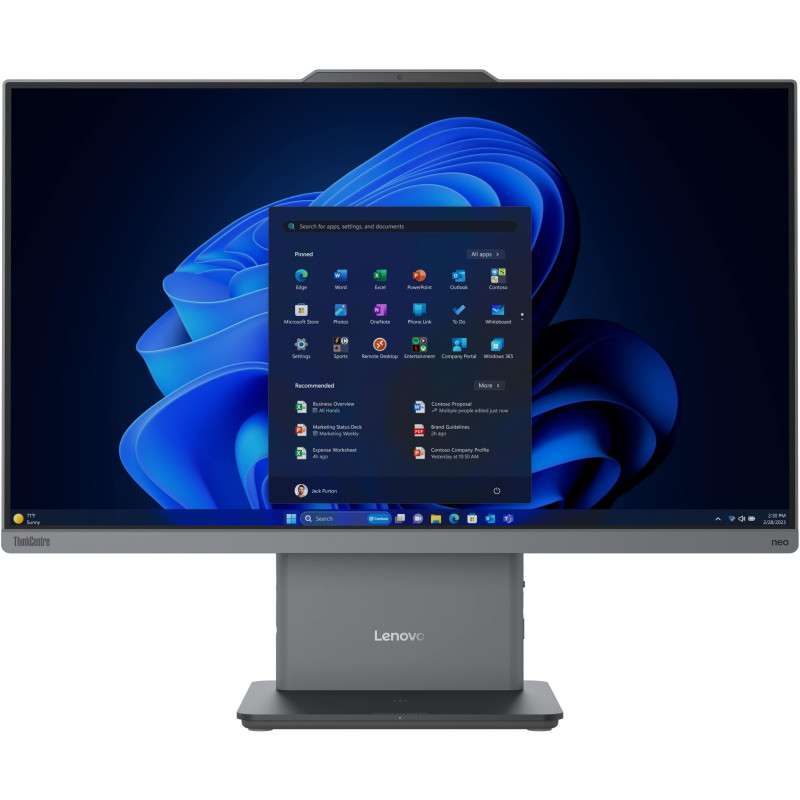 Lenovo Комп'ютер персональний моноблок Lenovo ThinkCentre neo 50a 24-G5 23.8" FHD IPS AG, Intel i5-13420H, 16GB, F512GB, UMA, WiFi, кл+м, без ОС, сірий