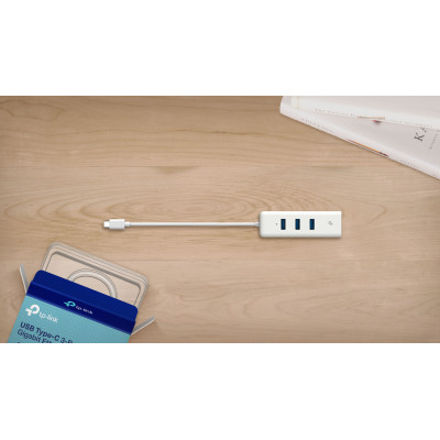 TP-Link Мережевий адаптер UE330С 1xGE, 3xUSB3.0, USB-С