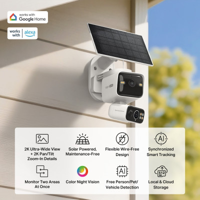TP-Link Комплект розумної бездротової камери TAPO C645D KIT 2K QHD та сонячної панелі