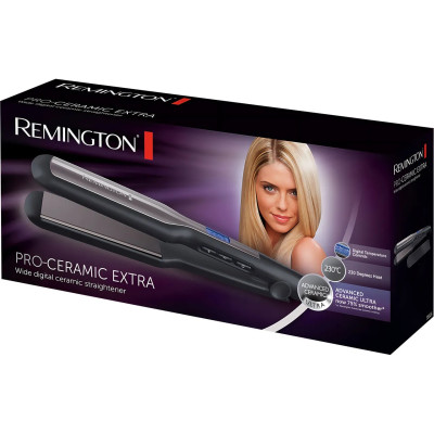 Remington Випрямляч Pro-Ceramic Extra, >300Вт, 150-230С, дисплей, чохол, кераміка, чорний