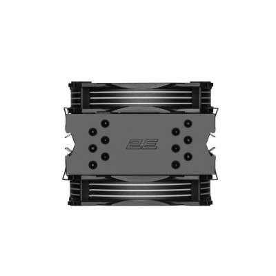 2E Gaming Процесорний кулер Air Cool AC120D6-ARGB, LGA1851, 1700, 1366, 1200, 115x, AM5, AM4, AM3, AM3+, AM2, AM2+, FM2, FM1, 4pin PWM, 3pin +5VARGB, TDP 200W