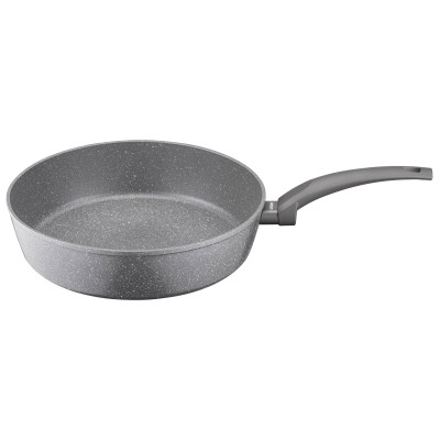ARDESTO Сковорідка Gemini Gourmet з кришкою 28 см, сірий мармур, алюміній