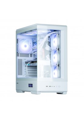 Zalman Корпус P50 DS без БР, 2xUSB3.0, 1xUSBType-C, 4x120мм ARGB, VGA 435мм, LCS ready, TG Side Panel, ATX, білий