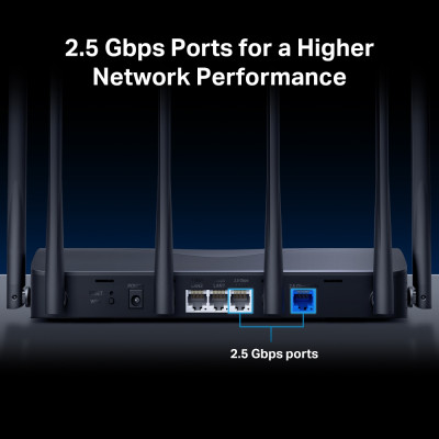 Mercusys Маршрутизатор MR37BE BE6500, 2xGE LAN, 1x2.5GE LAN, 1x2.5GE WAN, MESH Mercusys Маршрутизатор MR37BE BE6500, 2xGE LAN, 1x2.5GE LAN, 1x2.5GE WAN, MESH