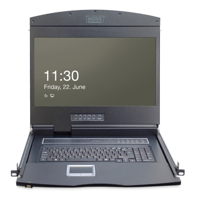Digitus Консоль Modular 19" TFT, 16 port KVM, RU keyboard, RAL 9005