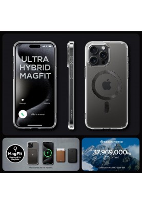 Spigen Чохол для Apple iPhone 15 Pro Ultra Hybrid MagFit, Carbon Fiber