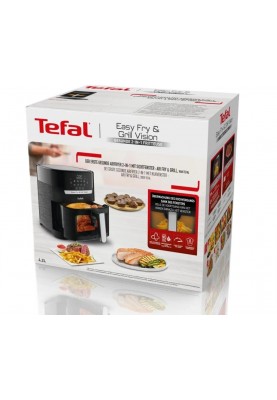 Tefal Мультипіч Easy Fry&Grill Window, 1550Вт, чаша-4.2л, сенсорне керув., 8 програм, пластик, чорний