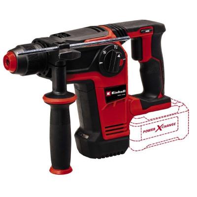 Einhell Перфоратор акумуляторний TP-HD 18/26LI BL - Solo, SDS-plus, PXC 18В, 2.6Дж, 0-1200об•хв, 5500уд•хв, безщітковий, 3кг, без АКБ та ЗП