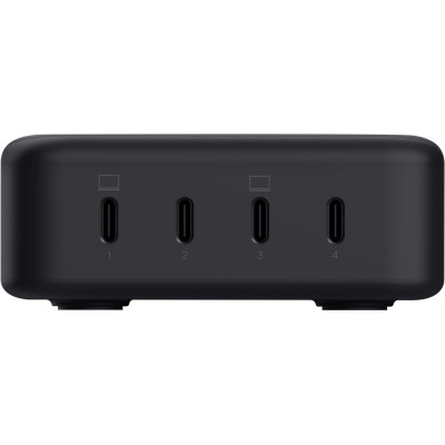 Trust Зарядне пристрій мережевий Maxo 240Вт, GaN, 4xUSB-C, PD, чорний