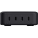 Trust Зарядне пристрій мережевий Maxo 240Вт, GaN, 4xUSB-C, PD, чорний