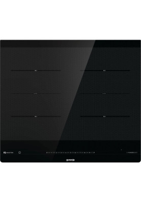 Gorenje Варильна поверхня індукційна, 60см, SliderTouch, IQ, поєднання конфорок, чорний