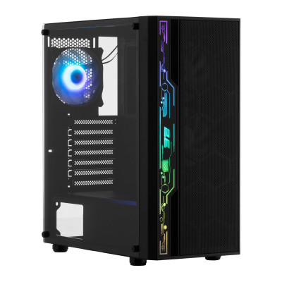 2E Gaming Корпус Spero G2052 без БР 2xUSB3.0, 1xUSB2.0, 1x120мм ARGB, 2x120мм, VGA 345мм, LCS ready, TG Side Panel, ATX, чорний
