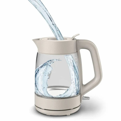 Tefal Електрочайник Tefal Morning Glass Kettle, 1.7л, скло, з підсвіткою, бежевий