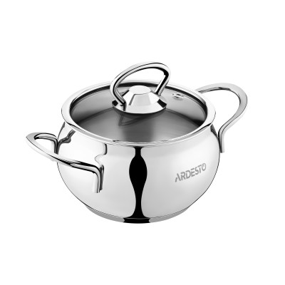 ARDESTO BLACK MARS[Каструля BLACK MARS, скляна кришка, 1.1 л, нержавіюча сталь]