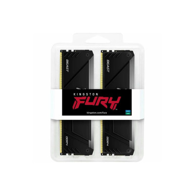 Kingston Пам'ять ПК DDR4 64GB KIT (32GBx2) 3200 FURY Beast RGB