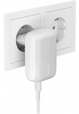 Belkin Зарядний пристрій мережевий 42Вт USB-C PD PPS 30Вт, USB-A 12Вт, білий