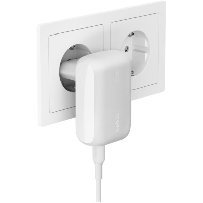 Belkin Зарядний пристрій мережевий 42Вт USB-C PD PPS 30Вт, USB-A 12Вт, білий