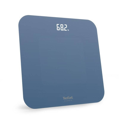Tefal Ваги Tefal підлогові Classic, 180кг, AAAx3 в комплекті, скло, темно-синій