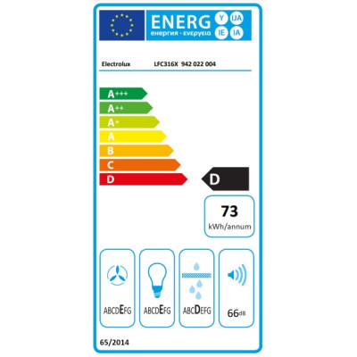 Electrolux Витяжка купольна, 59см, 420м3г, нерж