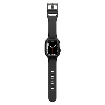 Spigen Чохол та ремінець 2в1 для Apple Watch 45mm Liquid Air Pro, Black