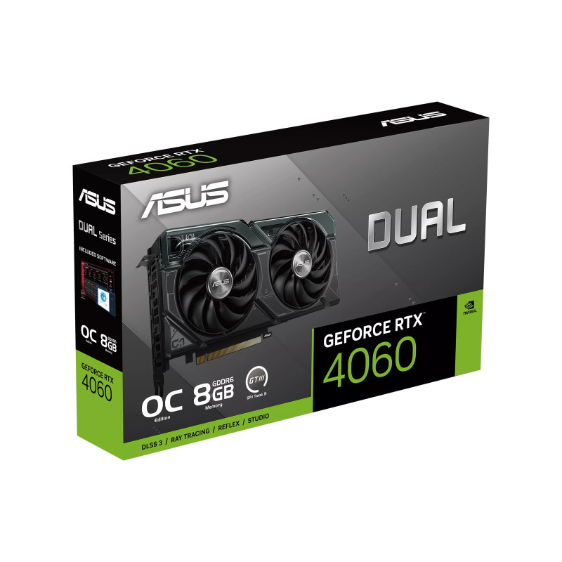 ASUS Відеокарта GeForce RTX 4060 8GB GDDR6 DUAL OC DUAL-RTX4060-O8G