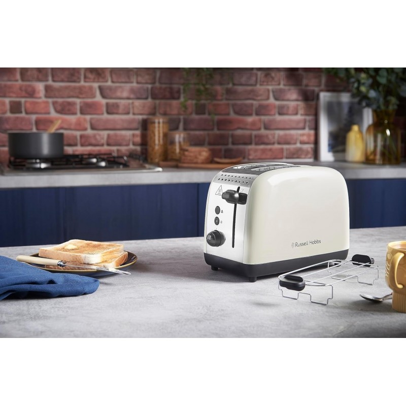 Russell Hobbs Тостер Colours Plus, 1600Вт, нержав., підігрів,разморозка, бежевий