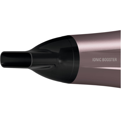 Rowenta Фен Powerline, 2400Вт, 3 режими, дифузор, іоніз-я, хол. обдув, чорно-рожевий