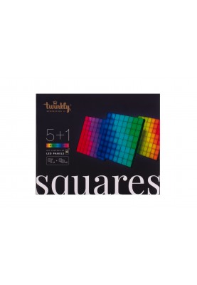 Twinkly Панель Smart LED Twinkly Squares 1+5 RGB, Gen II, IP20, 16x16см, кабель білий