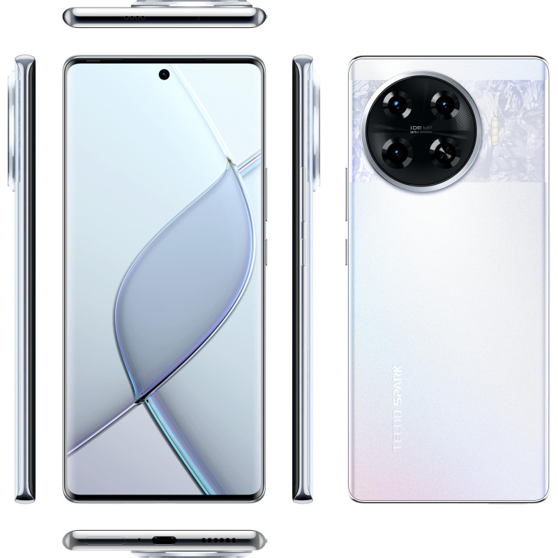 TECNO Смартфон Spark 20 PRO+ (KJ7) 6.78" 8/256ГБ, 2SIM, 5000мА•год, Lunar Frost
