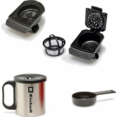 Einhell Кофемашина акумуляторна TE-CF 18 Li - Solo PXC 18В 240мл 80°С 1.2кг без АКБ та ЗП Einhell Кофемашина акумуляторна TE-CF 18 Li - Solo PXC 18В 240мл 80°С 1.2кг без АКБ та ЗП