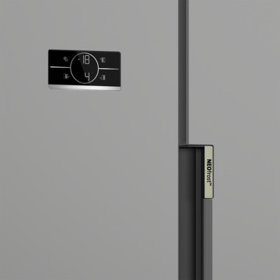 Beko Холодильник SBS, 179x91x71, xолод.відд.-368л, мороз.відд.-190л, 2дв., E, NF, дисплей, нерж