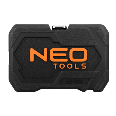 Neo Tools Набір інструментів, Набір торцевих головок, 73шт, 1/2", 1/4", CrV, кейс