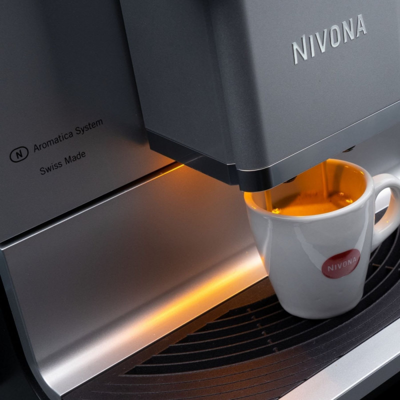 Nivona Кавомашина CafeRomatica, 2,2л, зерно+мелена, автомат.капуч, авторецептів -18, чорно-срібний