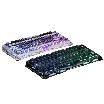 GravaStar Клавіатура механічна Mercury V75 80keys, Magnetic Jade Pro, 8K, USB-A, RGB, Mecha Gray