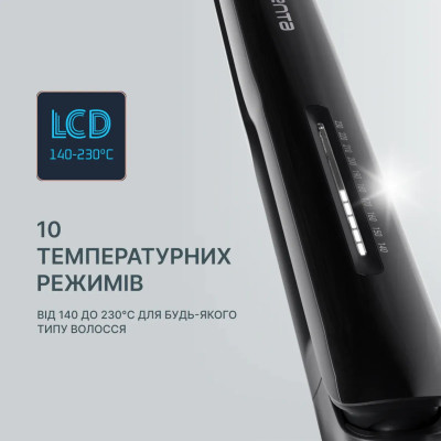 Rowenta Випрямляч Optiliss +, >240Вт, темп.режимів-10, 140-230С, кераміка, турмалін, чорний