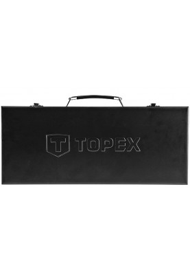Topex Набір інструменту, Набір торцевих головок, 25 од., 1/2", металевий кейс