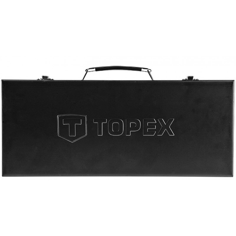 Topex Набір інструменту, Набір торцевих головок, 25 од., 1/2", металевий кейс