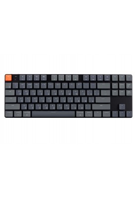 Keychron Клавіатура механічна K1SE 87Key, Gateron Red, BT/USB-A, Low Profile, EN/UKR, RGB, Black