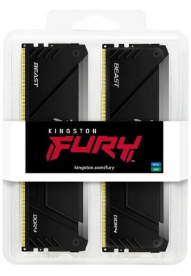 Kingston Пам'ять ПК DDR4 16GB KIT (8GBx2) 2666 FURY Beast RGB