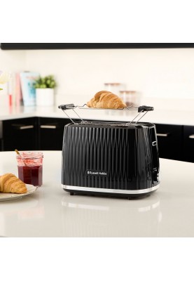 Russell Hobbs Тостер Eden 800Вт, пластик, підігрів, розморожування, чорний