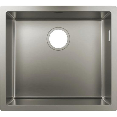 Hansgrohe Мийка кухонная Combi S71, нерж.сталь, прямокутник, без крил, 500x450x185мм, чаша - 1, врізна/під стільницю, нерж