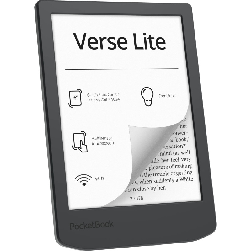 PocketBook Електронна книга 619 Verse Lite, Midnight Grey