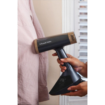 Russell Hobbs Відпарювач Russell Hobbs Genie VacuSteam, 1800Вт, 200мл, паровий удар -20гр, верт. відпарювання, керам. підошва, синій Russell Hobbs Відпарювач Russell Hobbs Genie VacuSteam, 1800Вт, 200мл, паровий удар -20гр, верт. відпарювання, керам. підошва, синій