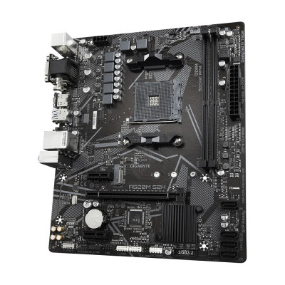 Gigabyte Материнська плата A520M S2H sAM4 A520 2xDDR4 HDMI DVI VGA mATX