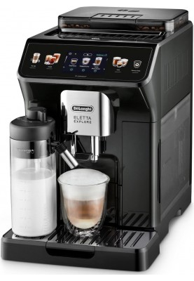 Delonghi Кавомашина Eletta Explore, 1.8л, зерно+мелена, автомат.капуч, авторецептів -50, чорний