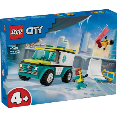 LEGO Конструктор City Карета швидкої допомоги та сноубордист