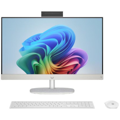 HP Комп'ютер персональний моноблок All-in-One 27" FHD IPS AG, AMD R7-350 AI, 32GB, F2TB, UMA, WiFi, кл+м, Win11, білий